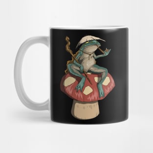 Ronin frog chilling on a toadstool Mug